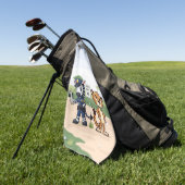 Serviette De Golf zèbre et guépard de police mignons (Vert)