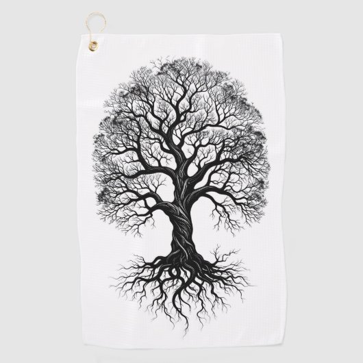 Serviette de golf zen Arbre de Vie (Devant)
