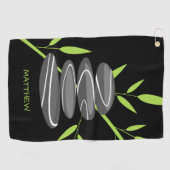 Serviette de golf Zen avec conception de pierres p (Horizontal)