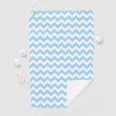 Serviette De Golf Zigzag bleu, Chevron bleu, Motif géométrique (En situation)