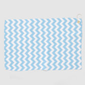 Serviette De Golf Zigzag bleu, Chevron bleu, Motif géométrique (Horizontal)