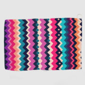 Serviette De Golf Zigzag Chevron Design Motif coloré (Horizontal)