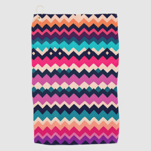 Serviette De Golf Zigzag Chevron Design Motif coloré