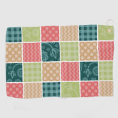 Serviette De Golf Zigzag, Chevron, En vichy, Pois, Patchwork (Horizontal)