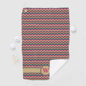 Serviette de golf Zigzag Tropical (En situation)