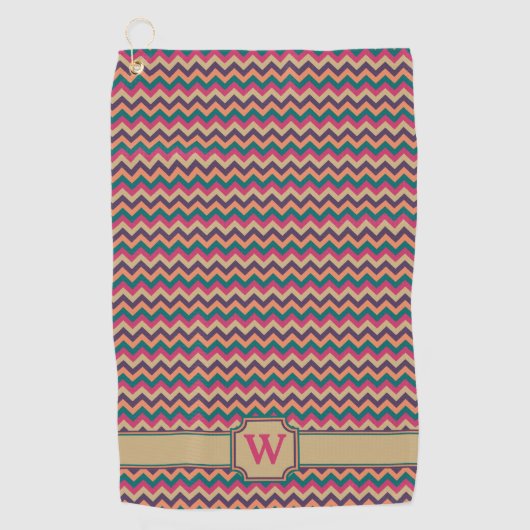 Serviette de golf Zigzag Tropical (Devant)