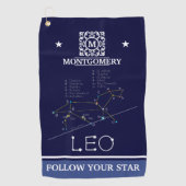 Serviette De Golf Zodiac Constellation Leo (Devant)