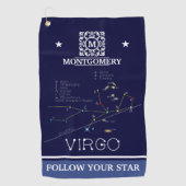 Serviette De Golf Zodiac Constellation Virgo (Devant)