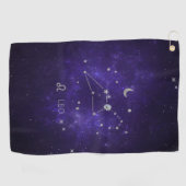 Serviette De Golf Zodiac Purple Leo | Horoscope d'astrologie cosmiqu (Horizontal)