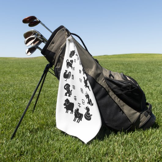 Serviette De Golf Zodiaque japonais (Vert)