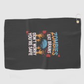 Serviette De Golf Zombie d'Halloween (Horizontal)