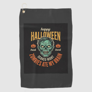 Serviette De Golf Zombies d'Halloween Ont Mangé Mon Cerveau