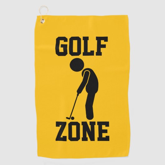 Serviette De Golf Zone de golf - Golf drôle (Devant)