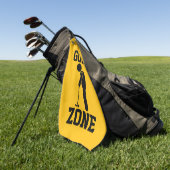 Serviette De Golf Zone de golf - Golf drôle (Vert)