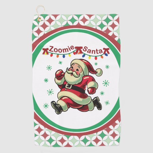 Serviette De Golf Zoomie Santa Christmas (Devant)