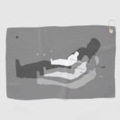 Serviette de Golfeur à main gauche "Dans la neige" (Horizontal)