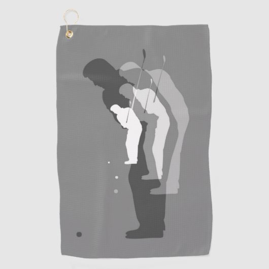 Serviette de Golfeur à main gauche "Dans la neige" (Devant)