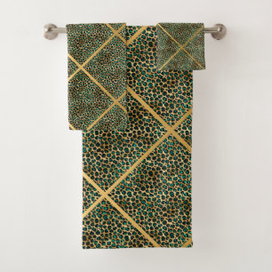 SERVIETTE DE GRILLE DE LUXE EMPREINTE DE LÉOPARD V