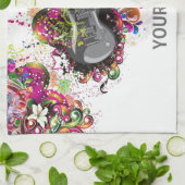 Serviette de guitare colorée personnalisée (Plié)