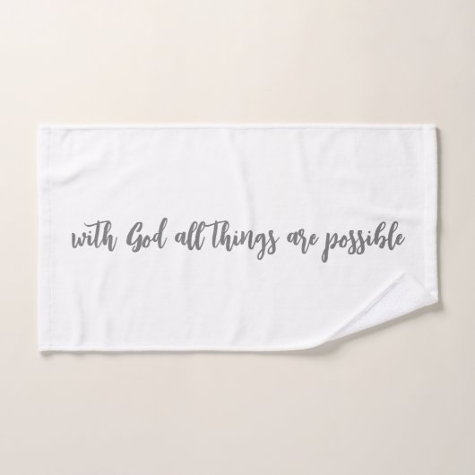 Serviette de gym Avec Dieu toutes les choses sont  (Serviette à main)