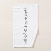 Serviette de gym Avec Dieu toutes les choses sont  (Serviette à main)