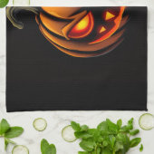 Serviette de Halloween Monstre Citrouille Malicieu (Plié)