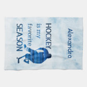 Serviette de hockey sur glace bleu préféré (Horizontal)
