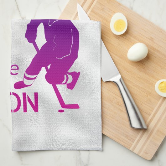 Serviette de hockey sur glace Pré violet (Quart Plié)