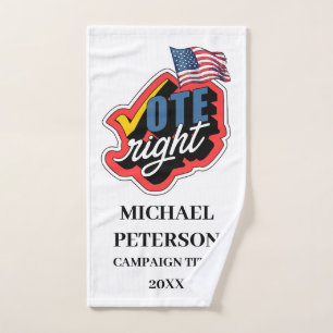 Serviette de la campagne électorale politique des 