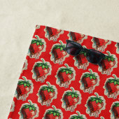 Serviette de la plage de fraises (En situation)