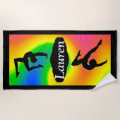 SERVIETTE DE LA PLAGE DE LA FILLE DE GYMNASTICS PE (Devant)