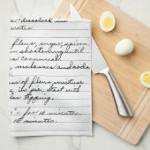 Serviette de la recette de la grand-maman (Quart Plié)