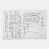 Serviette de la recette de la grand-maman (Horizontal)