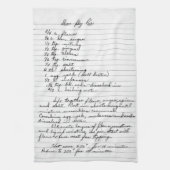 Serviette de la recette de la grand-maman (Vertical)