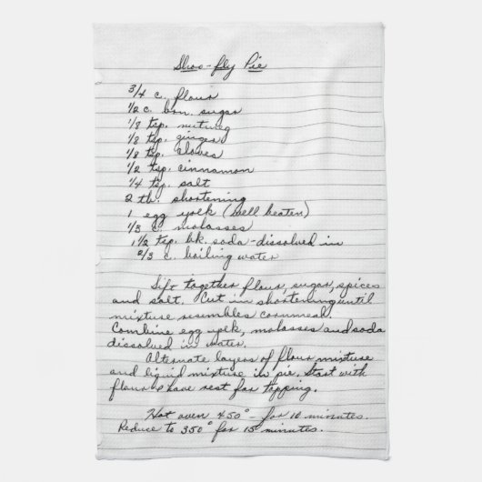 Serviette de la recette de la grand-maman (Vertical)