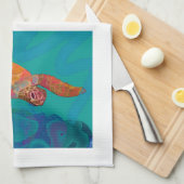 Serviette de la tortue de mer (Quart Plié)