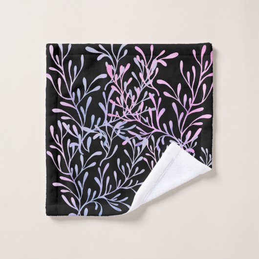 serviette de lavage à motif d'algue noire (Gant de toilette)