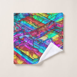 Serviette de lavage couleur arc-en-ciel