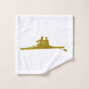 Serviette de lavage dorée d'aviron