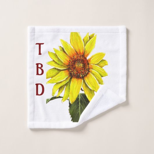 Serviette de lavage Fleur de tournesol (Gant de toilette)