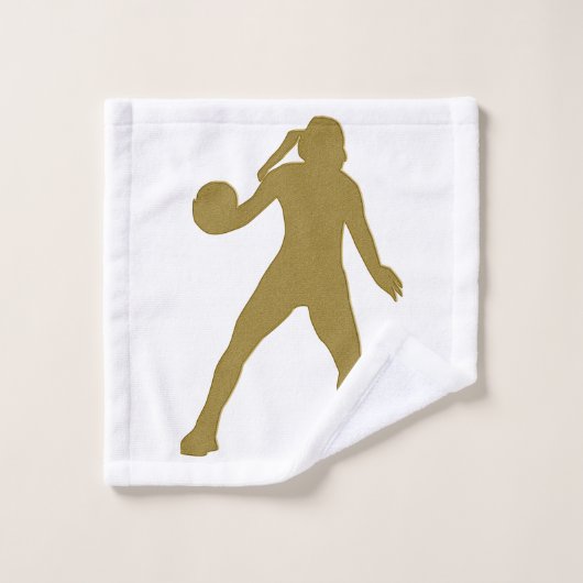 Serviette de lavage Handball doré (Gant de toilette)