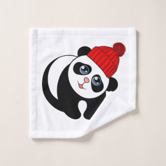 serviette de lavage panda