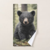 Serviette de l'ourson noir North Woods Little Blac (Serviette à main)