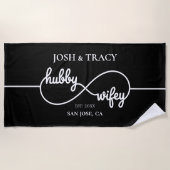 Serviette de lune de miel pour couples Mari et Fem (Devant)