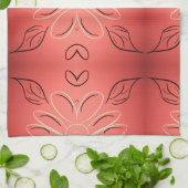 Serviette de luxe avec corail rouillé (Plié)