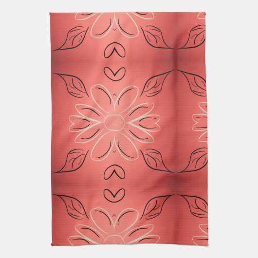 Serviette de luxe avec corail rouillé (Vertical)