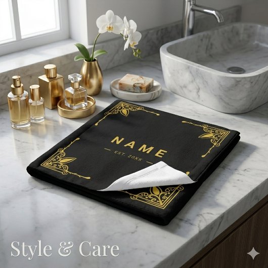Serviette de luxe premium avec nom personnalisé