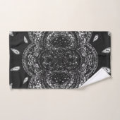 Serviette de main à code mouchoir noir (Serviette à main)