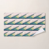 Serviette de main à motif abstrait de bateau en bl (Serviette à main)