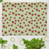 Serviette de main au motif de canneberges dessiné  (Plié)